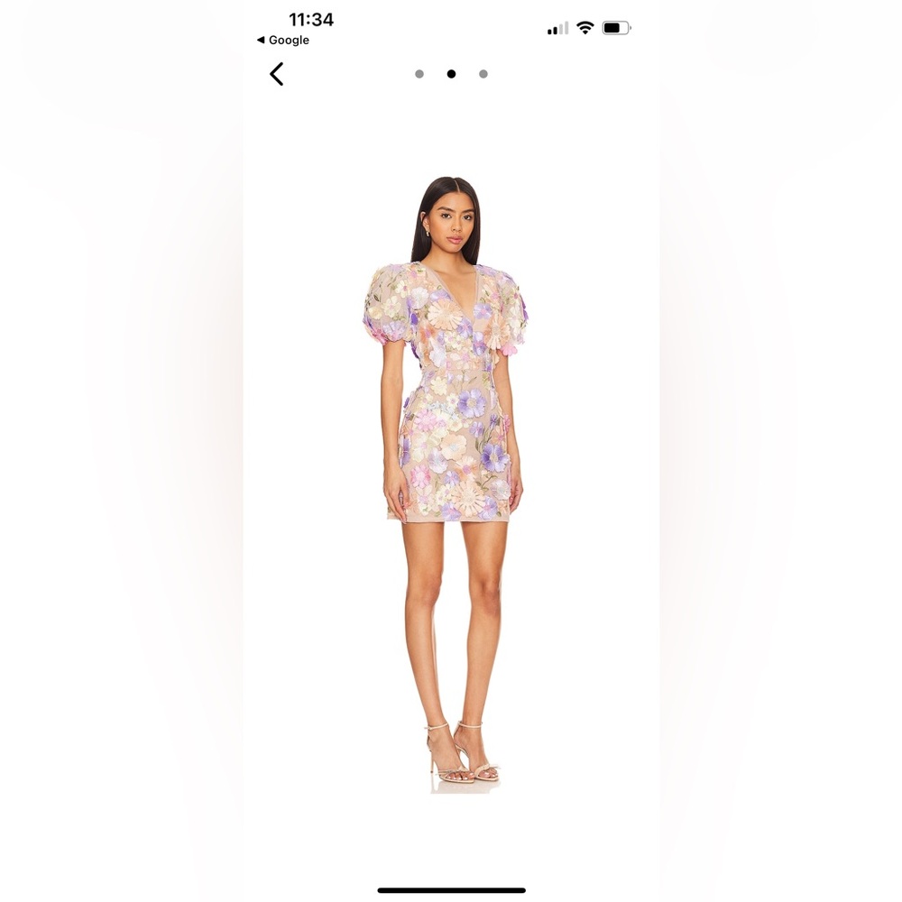 ELLIATT Anthea Floral Appliqué Dress